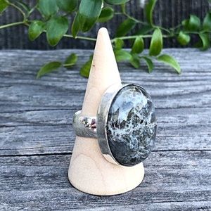 Genuine Polished Gemstone Stamped Sterling Silver Handmade Ring Western Jewelry